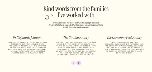 Testimonial Slider section
