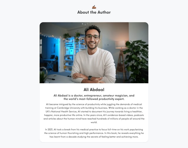 Feel Good Productivity Biography Preview