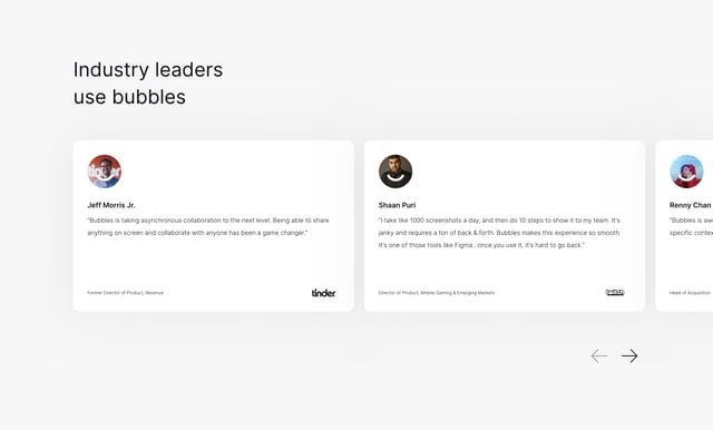 Bubbles Testimonial Slider Preview