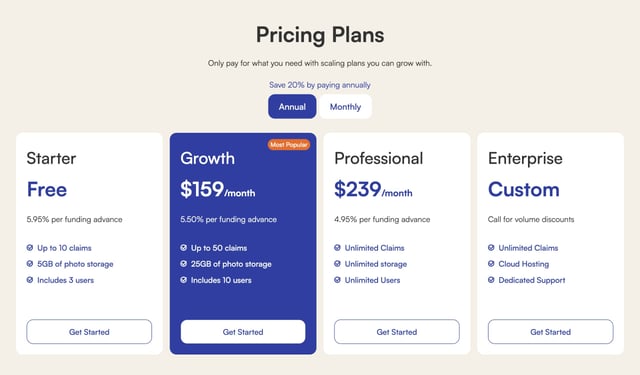SquareDash Pricing Table Preview