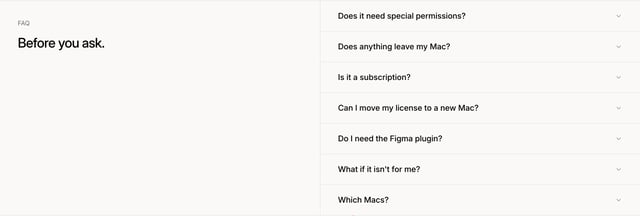 FAQ Accordion section