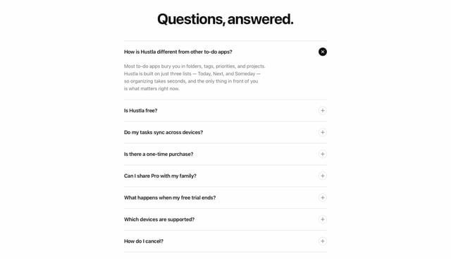 FAQ Accordion section