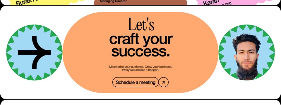 Call-To-Action Footer section on WaxyWeb section design