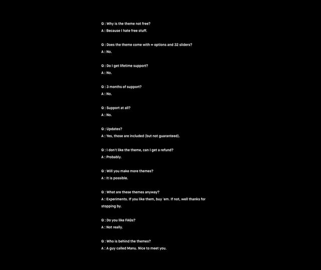 The Themes FAQ Grid Preview
