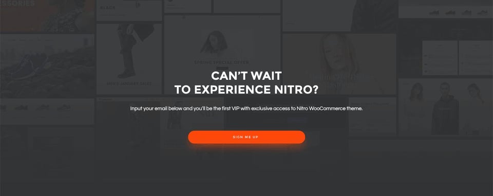 Call-To-Action Footer section on Nitro section design