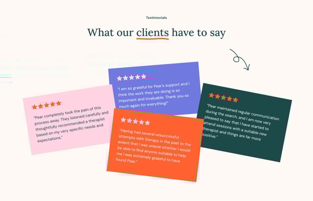 Pear Testimonials Preview