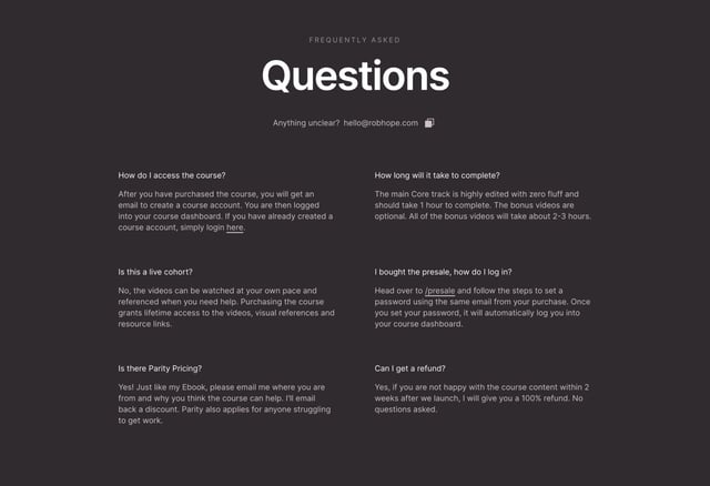 Show Them Course FAQ Grid Preview