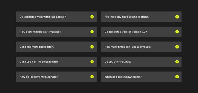 Studio Mesa Black Friday FAQ Accordion Preview