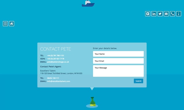 Pete Nottage Contact Form Preview