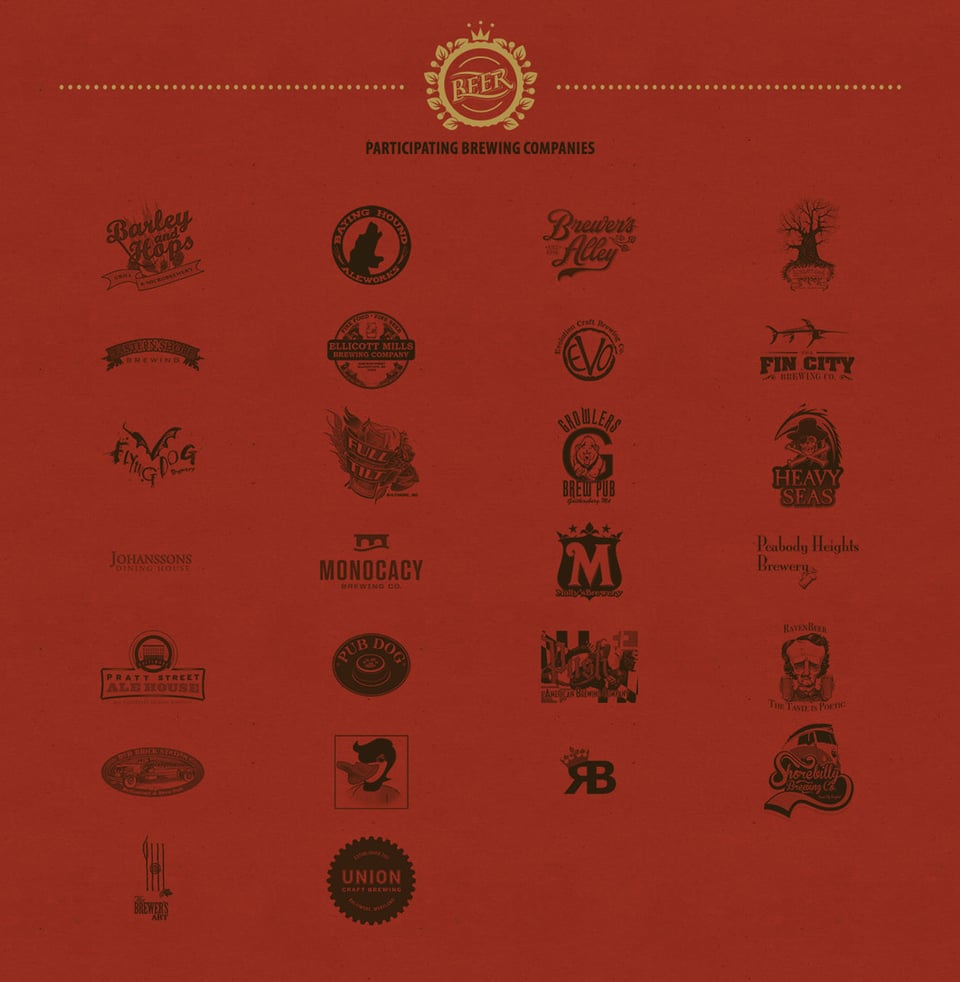 Client Logo Grid section on Maryland Brewers’ Harvest section design