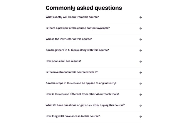 Master Cold Outreach with AI FAQ Accordion Preview