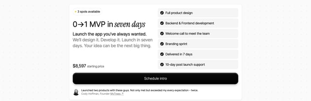 Shapeshyft Pricing Table Preview