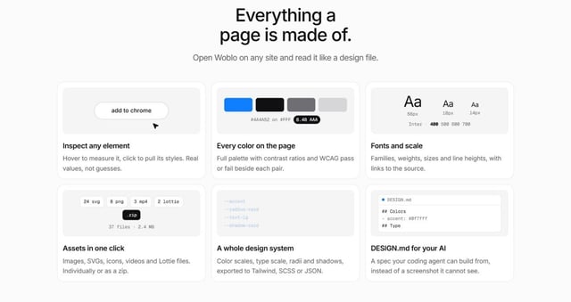 Bento Grid - Features section