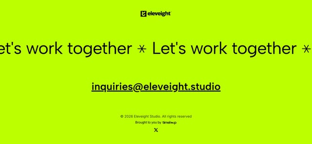 Eleveight Studio Big Footer Section