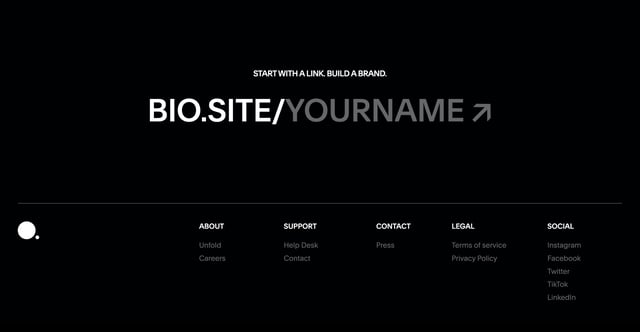 Bio Sites Big Footer Preview