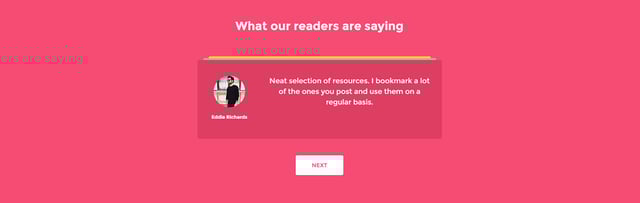 The Web Designer Newsletter Testimonial Slider Preview
