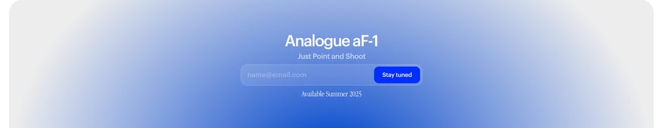 Newsletter section on Analogue aF-1 section design