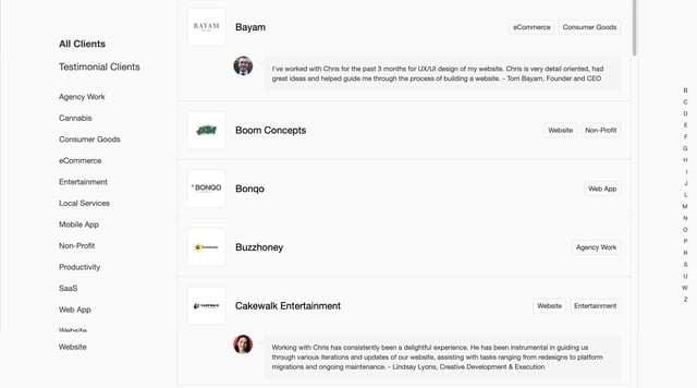Made by Porter Testimonials Preview