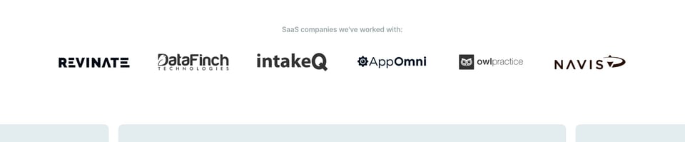 Client Logo Row section on DesignHelp section design