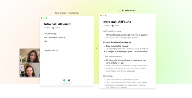 Granola Screenshots Section