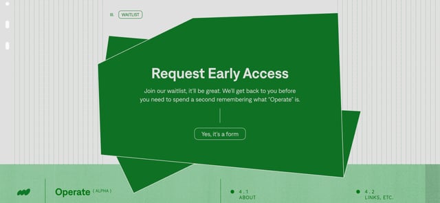 Operate Call-To-Action Footer Preview