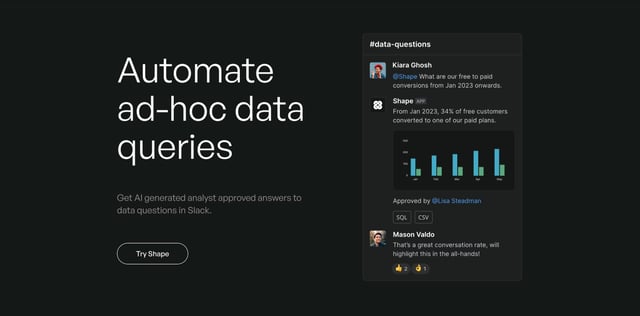 Shape Screenshots Section
