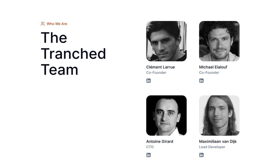 Team section on Tranched section design