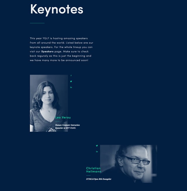 You Gotta Love Frontend Speaker List Section