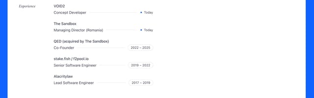 Timeline section
