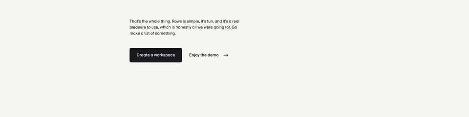 Call-To-Action Footer section on Rows section design