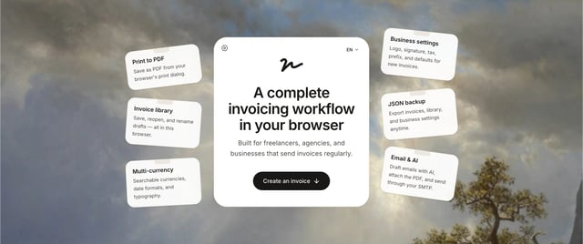 invoicemon Call-To-Action Preview