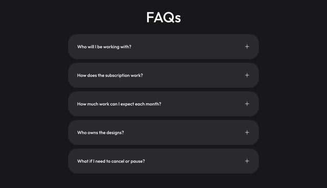 UI Magic FAQ Accordion Preview