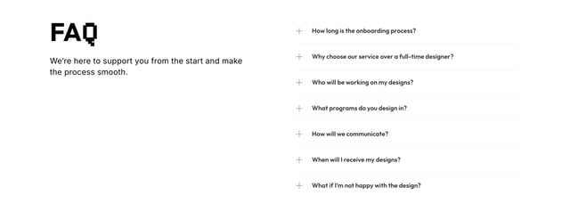seedesign FAQ Accordion Preview