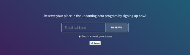 Monodraw Waitlist or Beta Sign Up Section