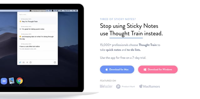 Thought Train Device Mockup Preview
