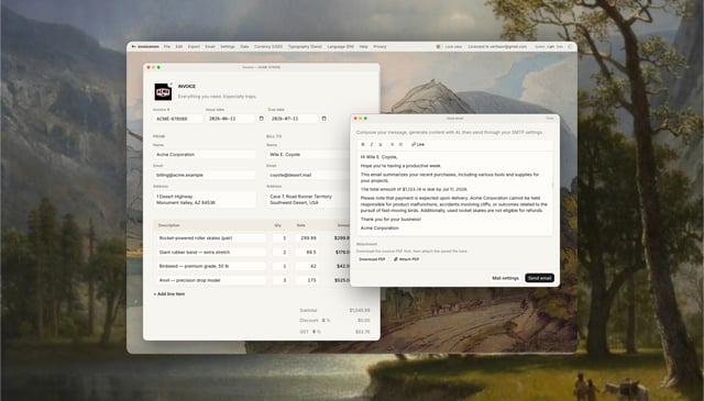 invoicemon Screenshots Preview