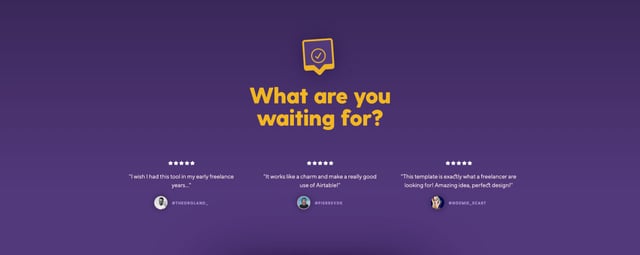 Airtable Invoice Maker Testimonials Preview