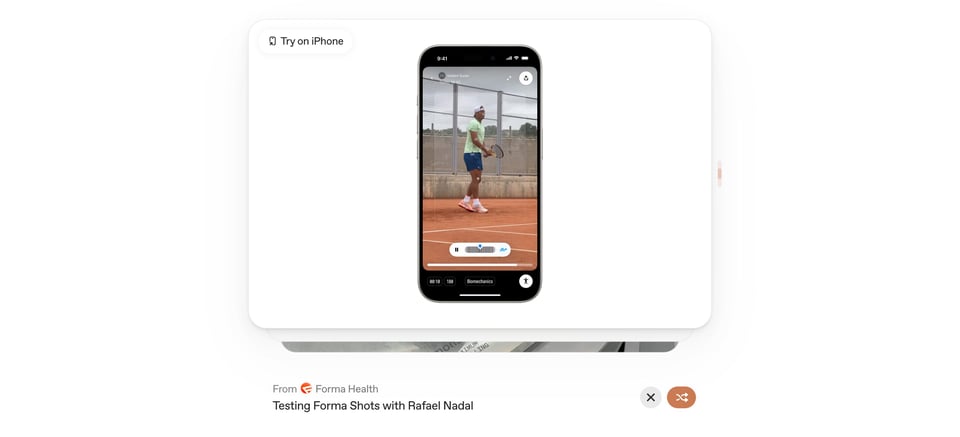 Case Studies section on New Material section design