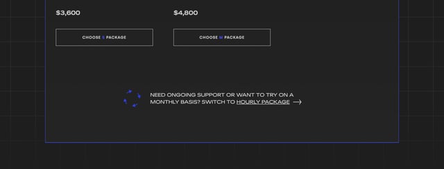 Diligent flow Pricing Table Section