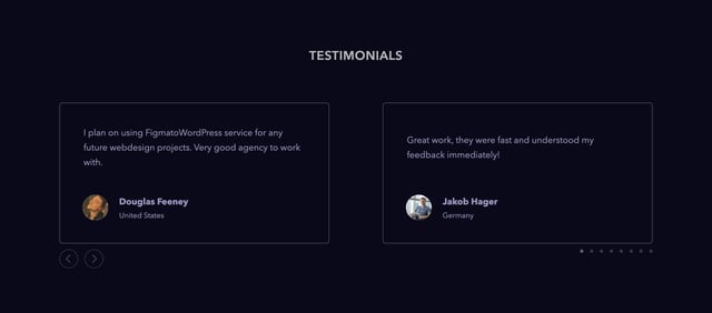 FigmaWP Testimonial Slider Preview