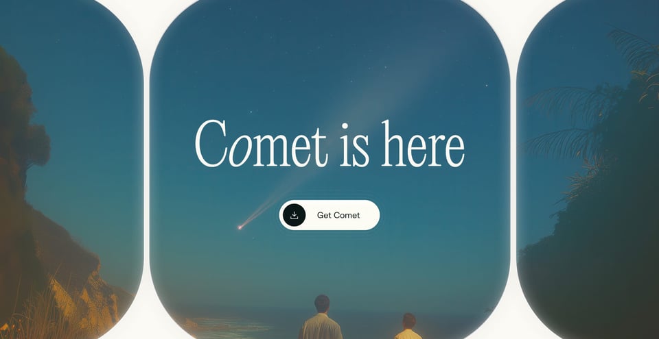 Call-To-Action Footer section on Comet section design