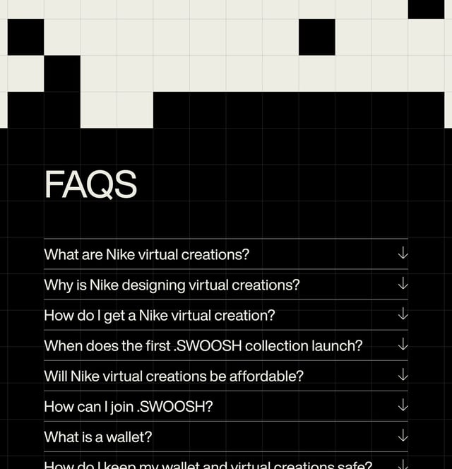 .SWOOSH FAQ Accordion Preview