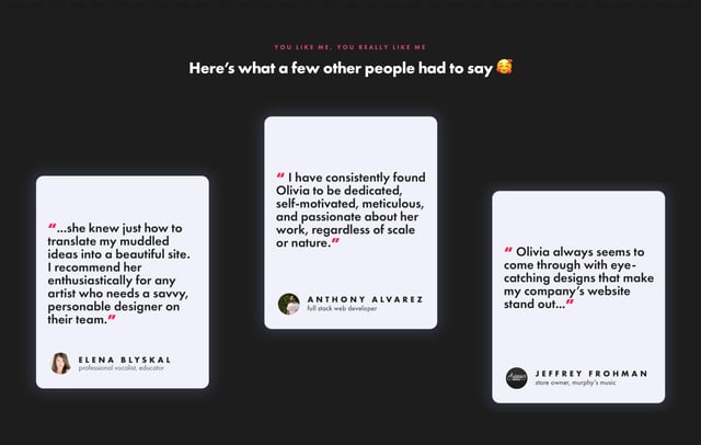 Olivia Sisinni Testimonials Preview
