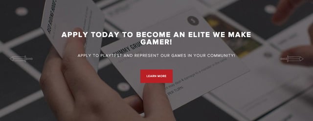 We Make Games Call-To-Action Hero Preview