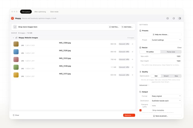 Weppy Screenshots Preview