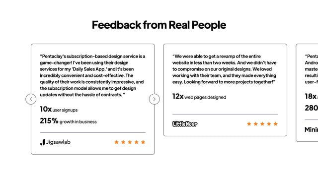 Pentaclay Testimonial Slider Preview