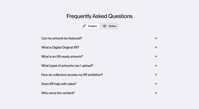Digital Original XR FAQ Preview