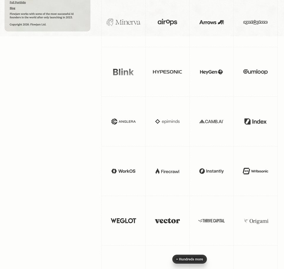 Client Logo Grid section on Flowjam section design
