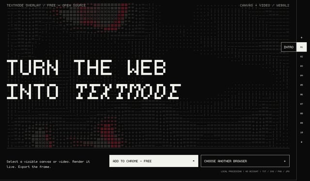 Textmode Overlay Call-To-Action Preview