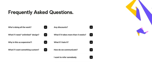 Sprints Design FAQ Accordion Preview
